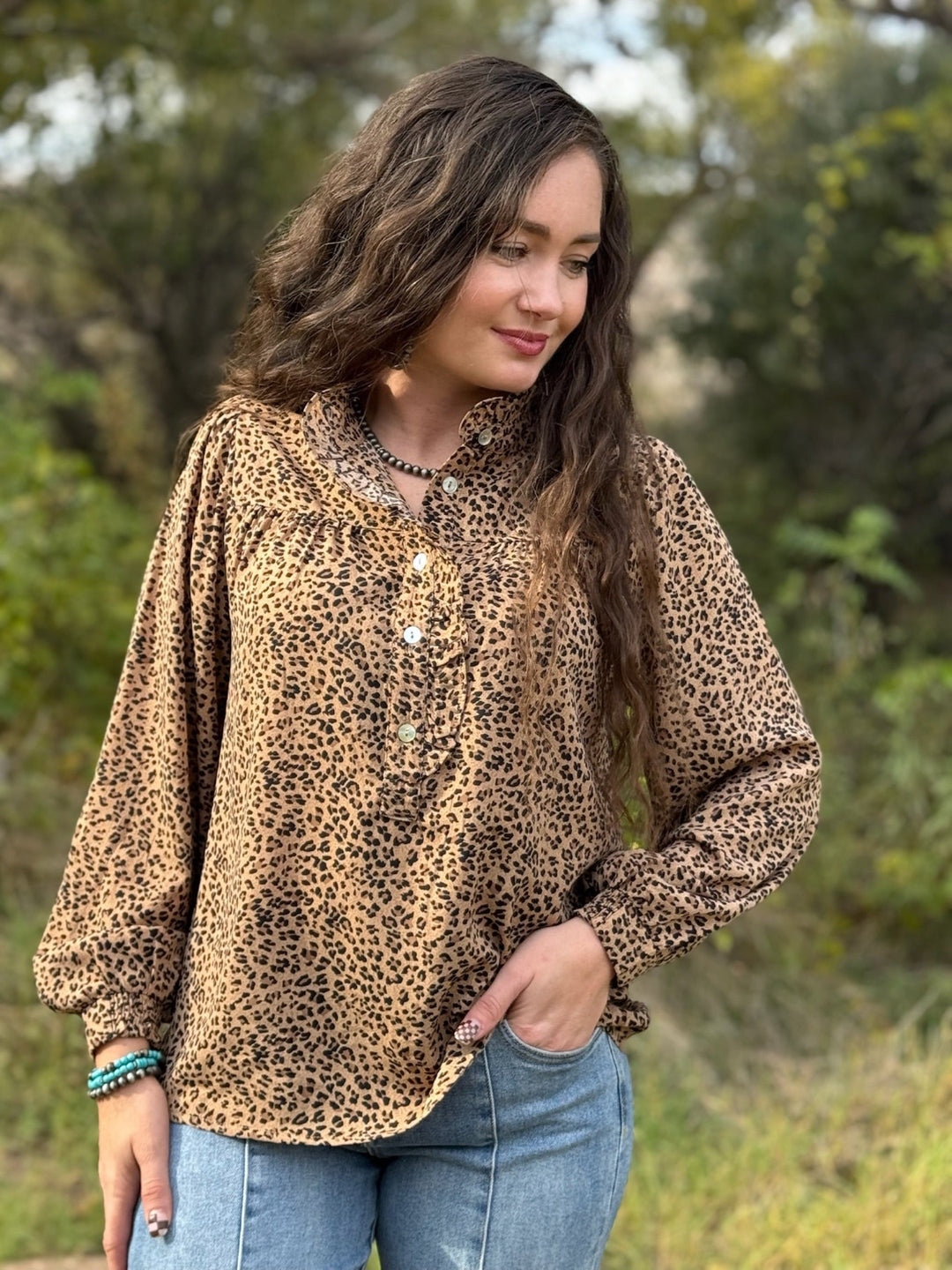 Shelly Leopard Blouse