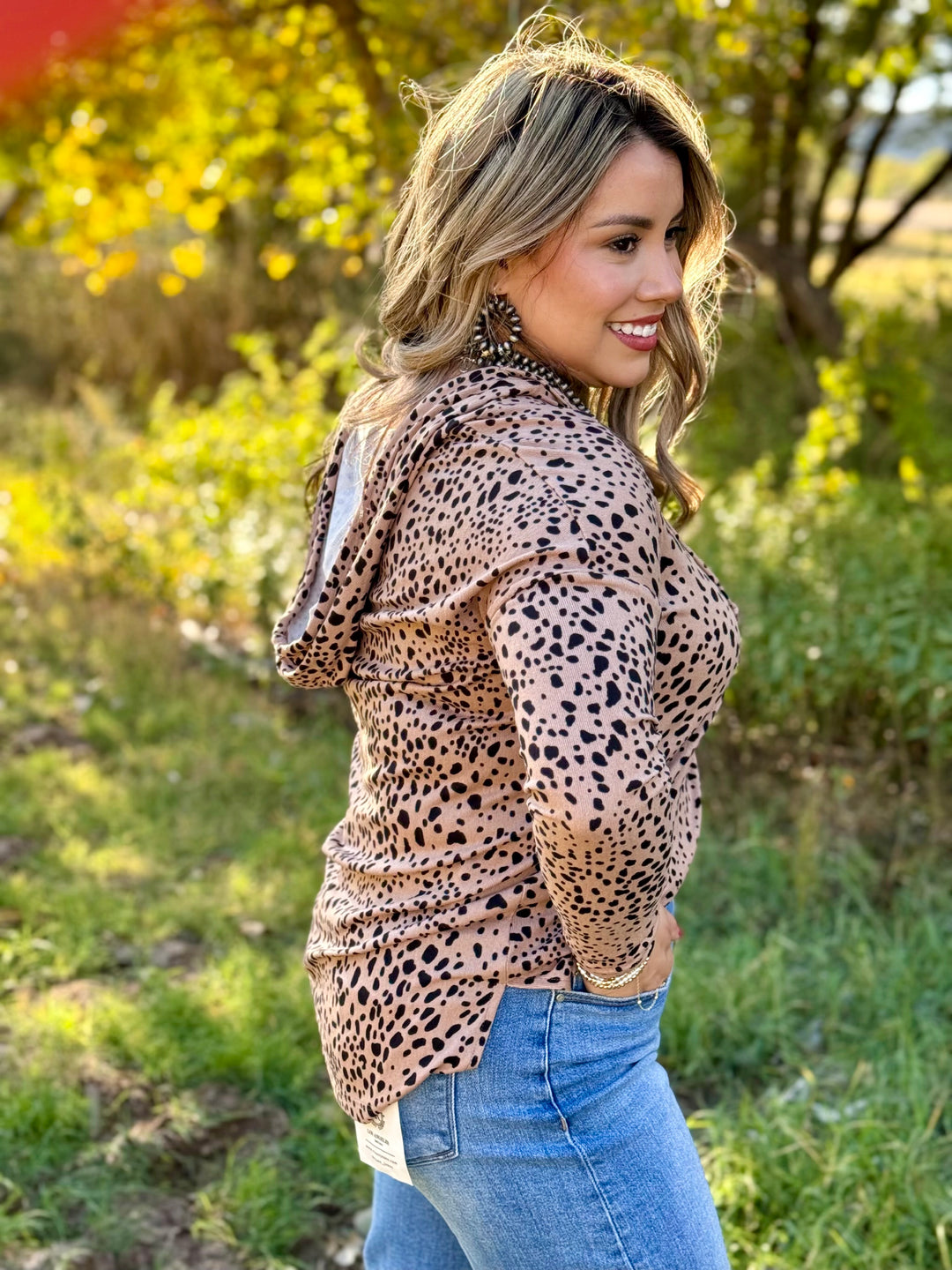 Brook Tan Leopard Hoodie