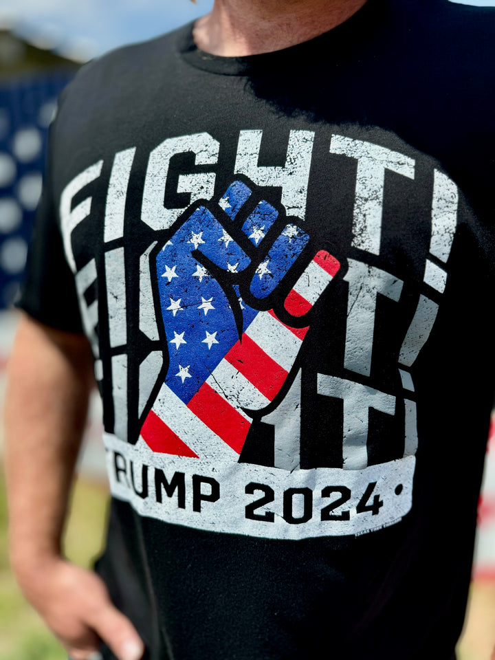 Fight Fight Fight Trump 2024 Graphic Tee by Texas True Threads