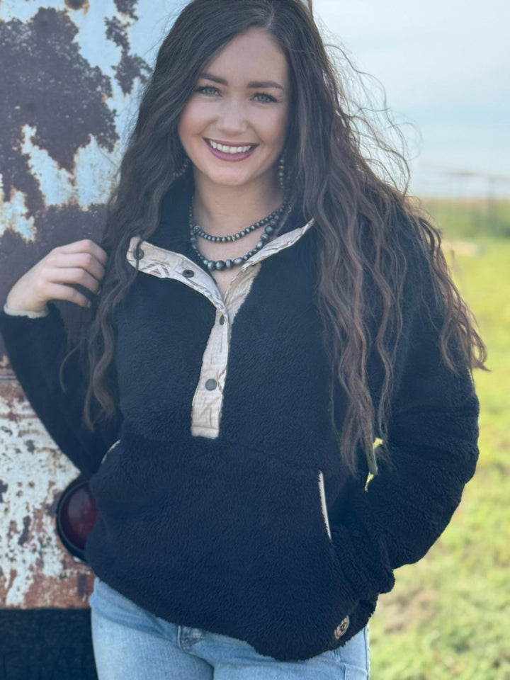 Berber Snap Front Pullover