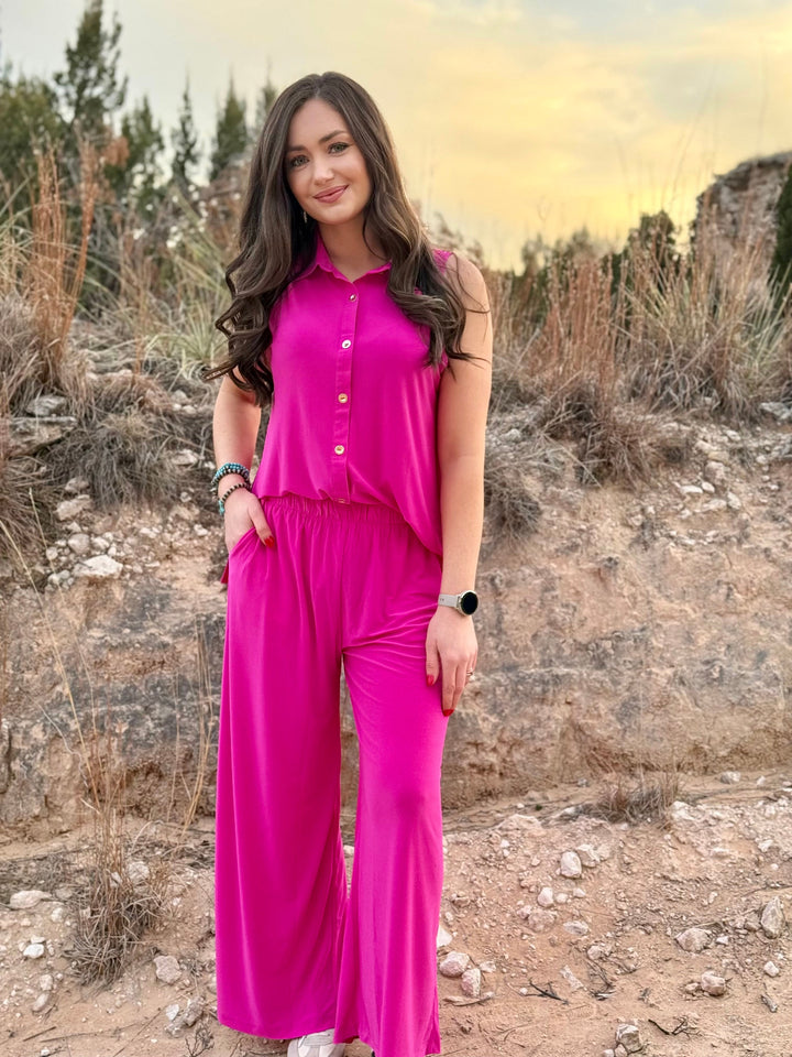Hilda Magenta Pant Set