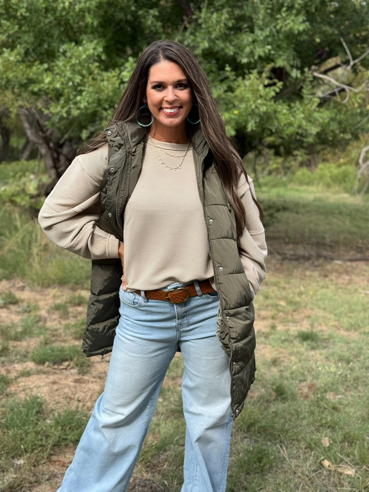 Alice Long Puffer Vest