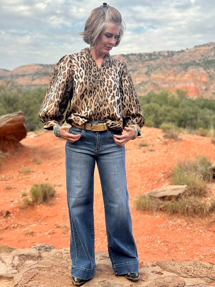 Looking Like a Yes Leopard Top
