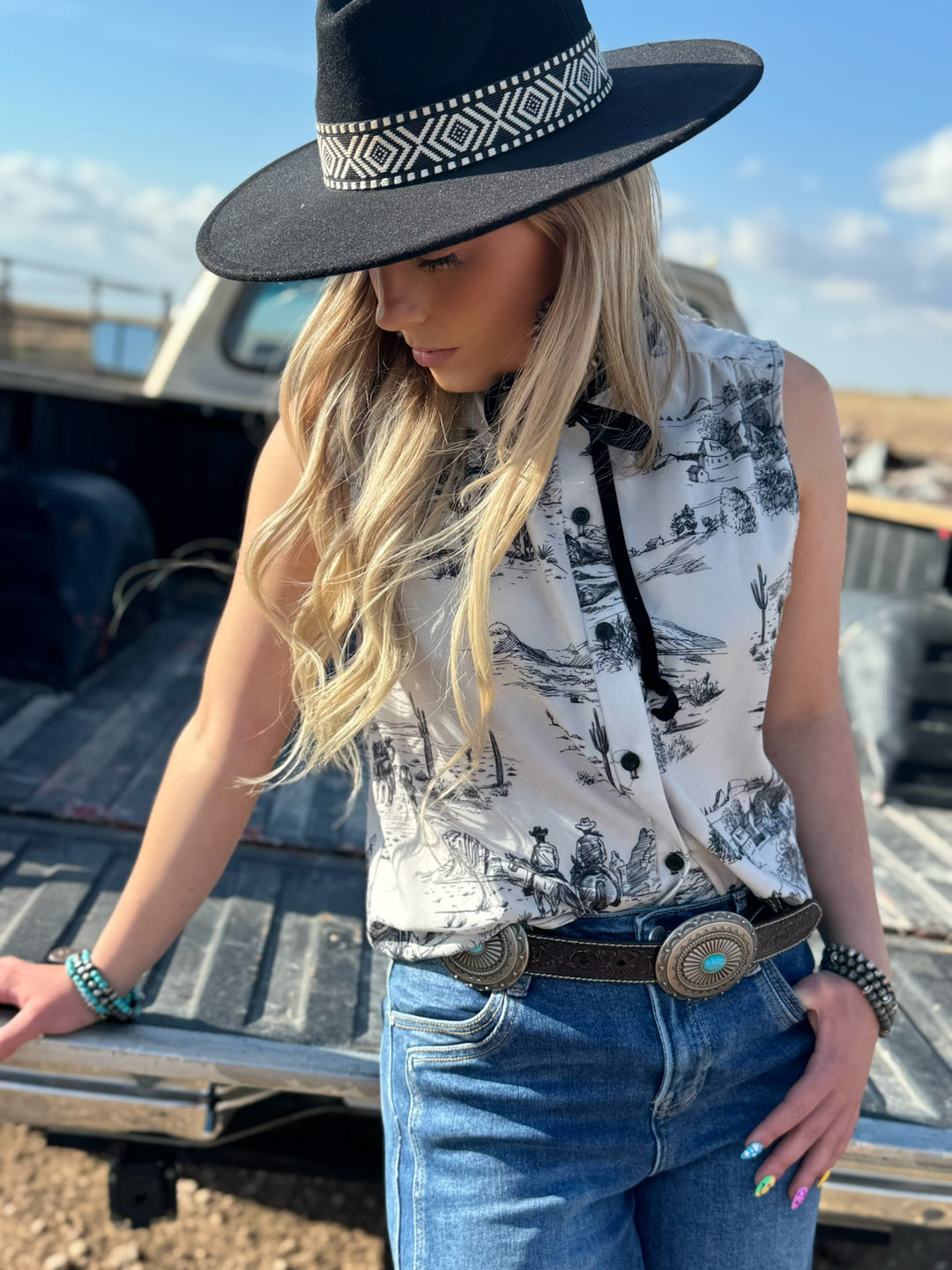 Wild West Sleeveless Top