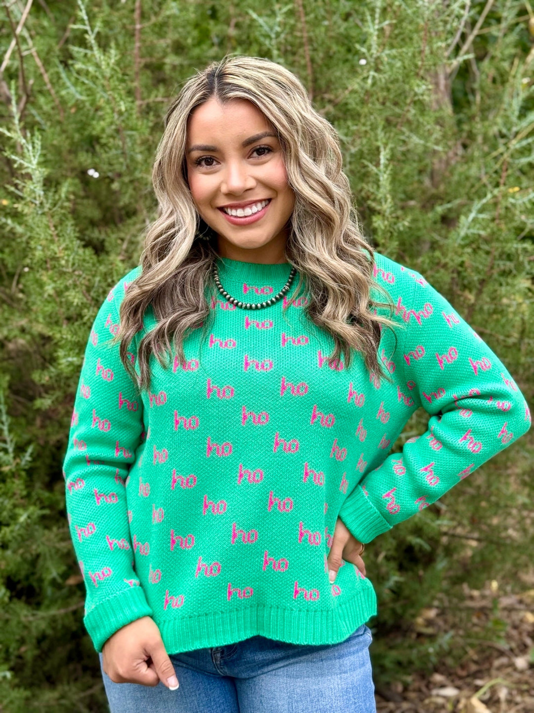 Ho Ho Ho Green Sweater