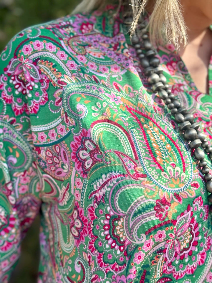 Krystie Green Paisely Top