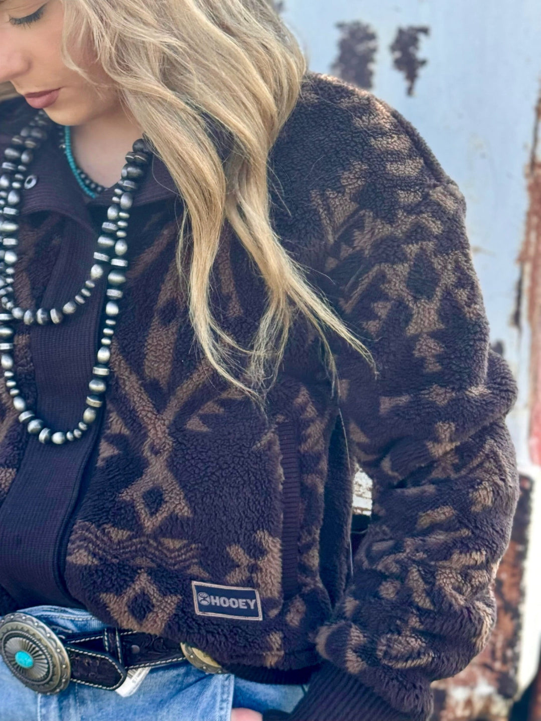 Ladies Aspen Brown Sherpa Jacket by Hooey