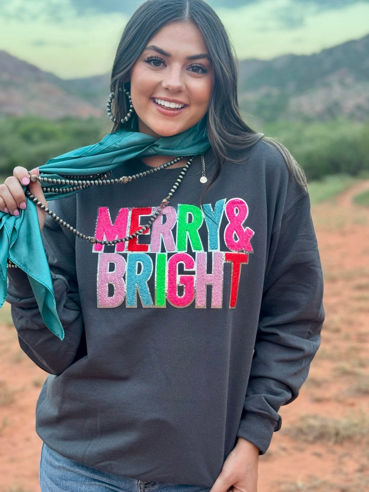 Chenille Merry & Bright Sweatshirt
