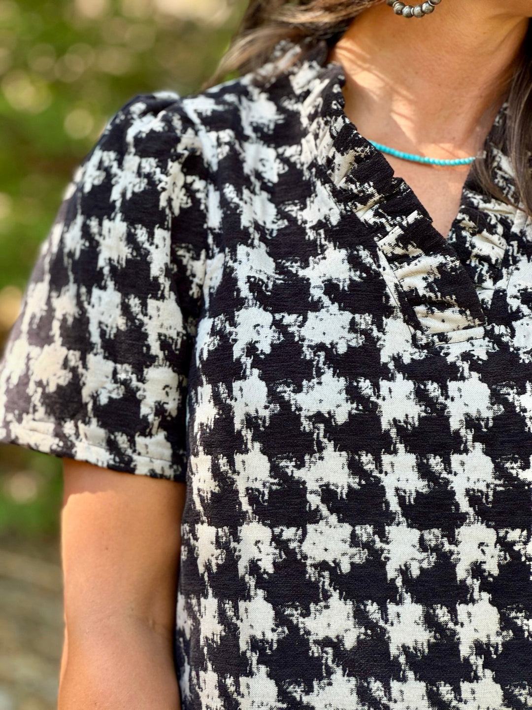 Marissa Houndstooth Print Dress