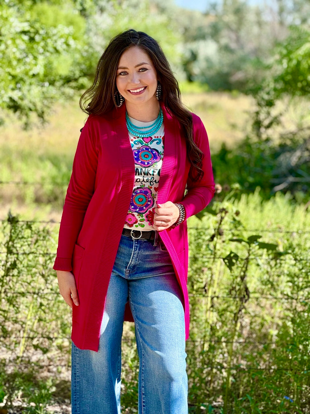 Jordon Hot Pink Cardigan