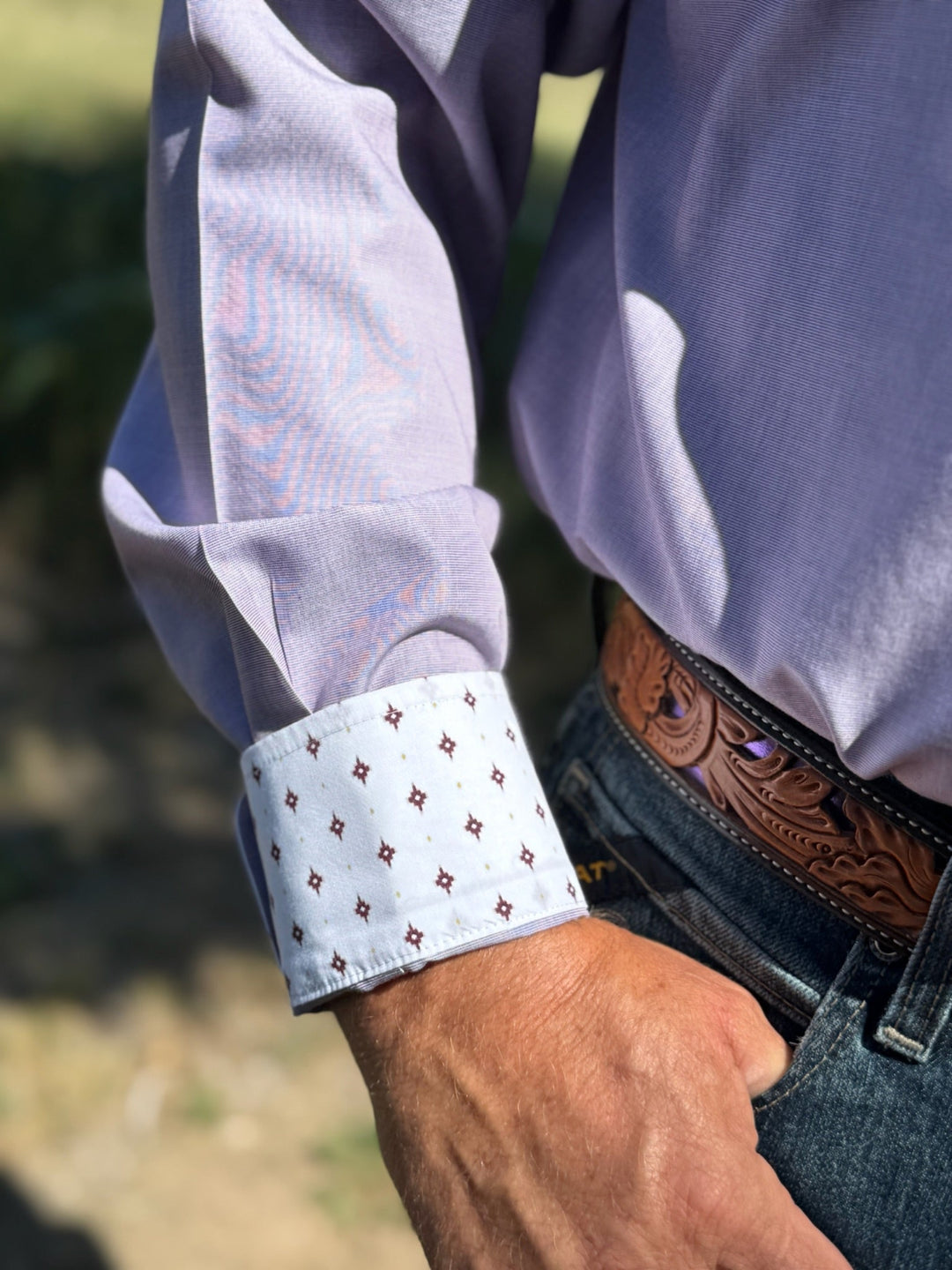 Jacob Wrinkle Free Lilac Long Sleeve Shirt by Ariat