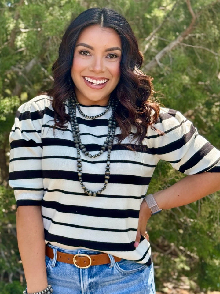 Ref Ready Black & White Sweater