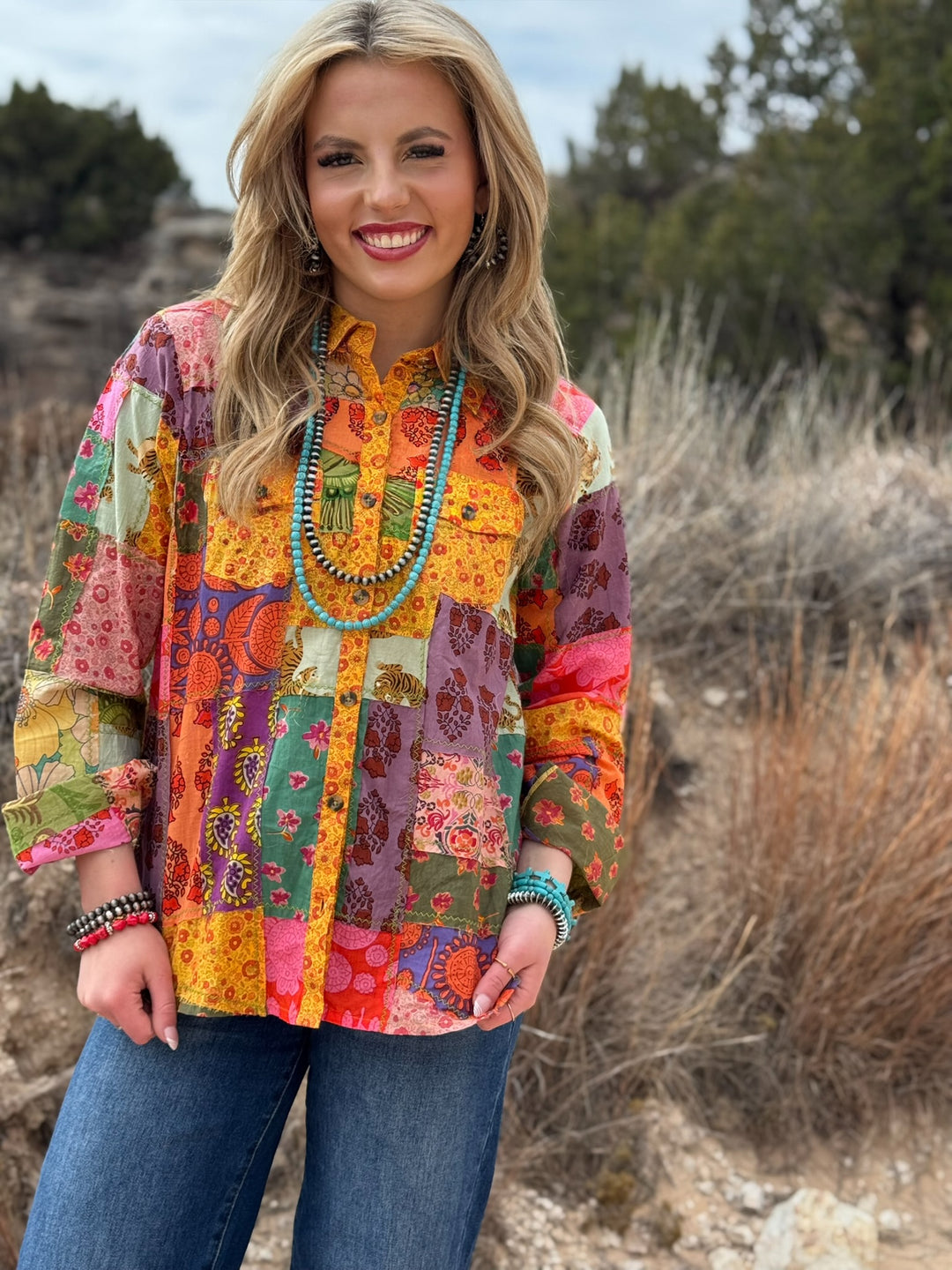Patchwork Camp Shirt by Ivy Jane