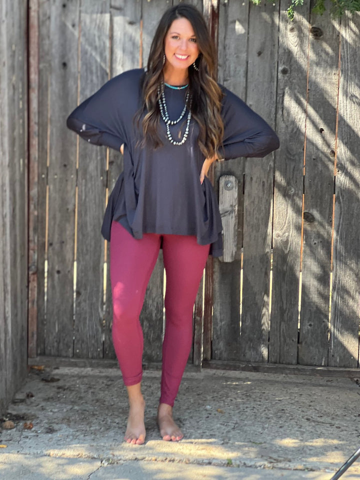 Nicole Maroon Leggings