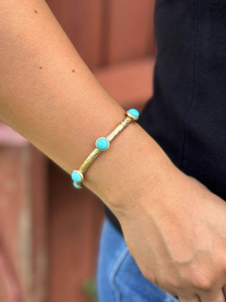 Gilbert Gold & Turquoise Bracelet