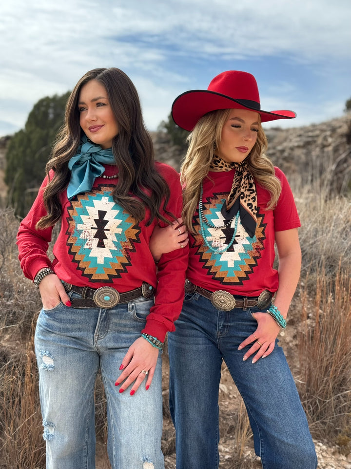 Cheyanne Aztec Graphic Tee by Texas True Threads