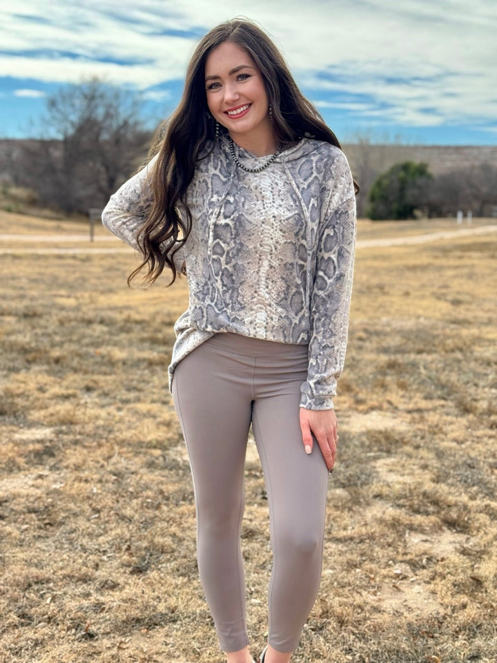 Marley Snakeskin Hoodie by Texas True Threads