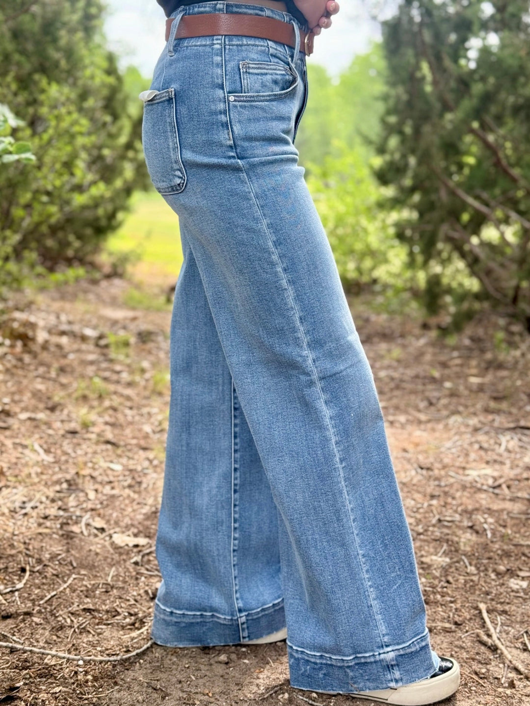 Langley High Rise Ankle Wide Jean by Risen
