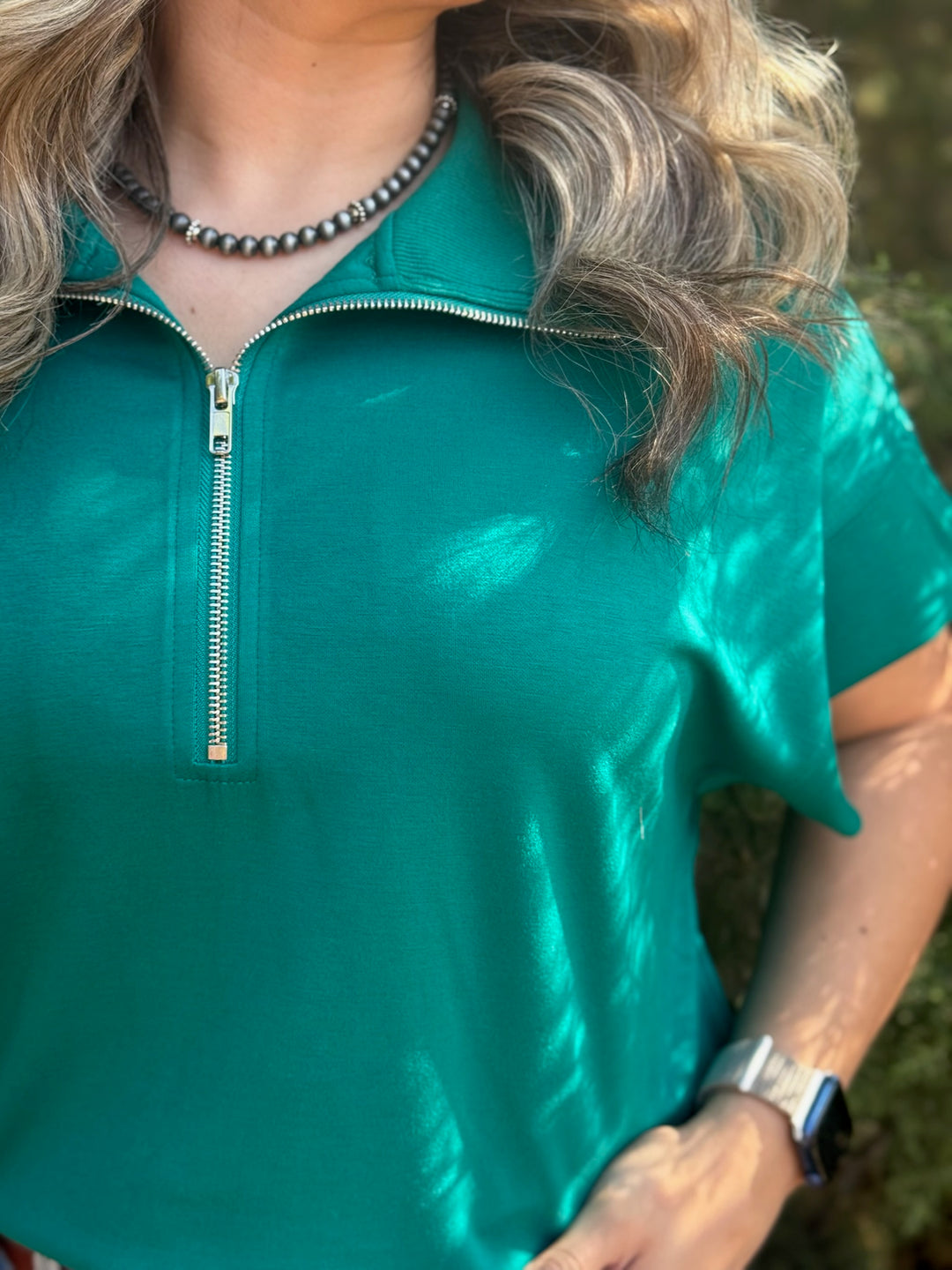 Maggie Green 1/4 Zip Top
