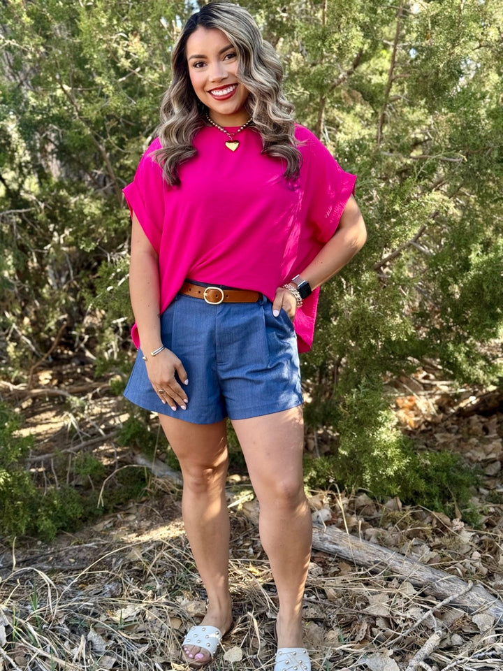 Delaney Hot Pink Top