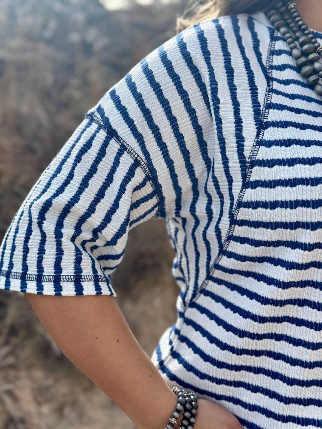 McKinley Blue Striped Top