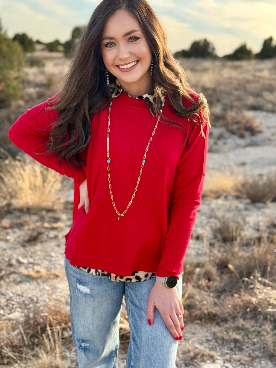 Payton Red Ultra Soft Sweater