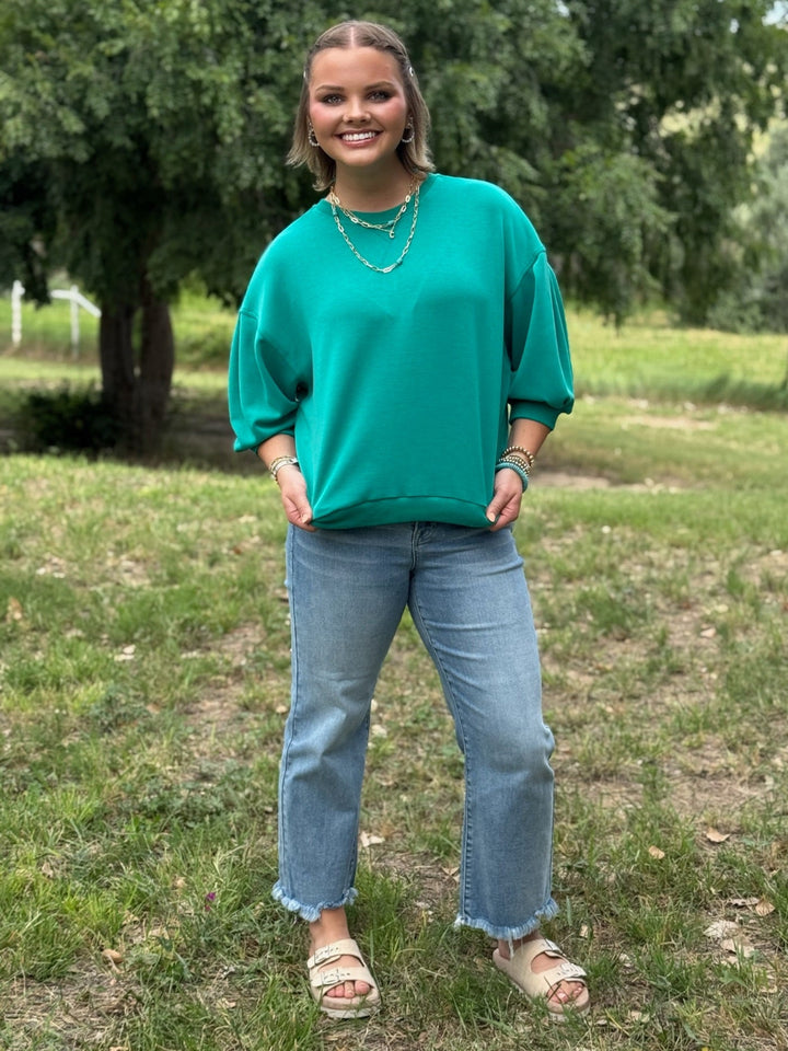 Kady Jade Bubble Sleeve Top