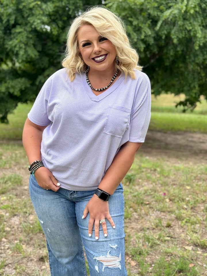 Perfectly Purple V-Neck Top