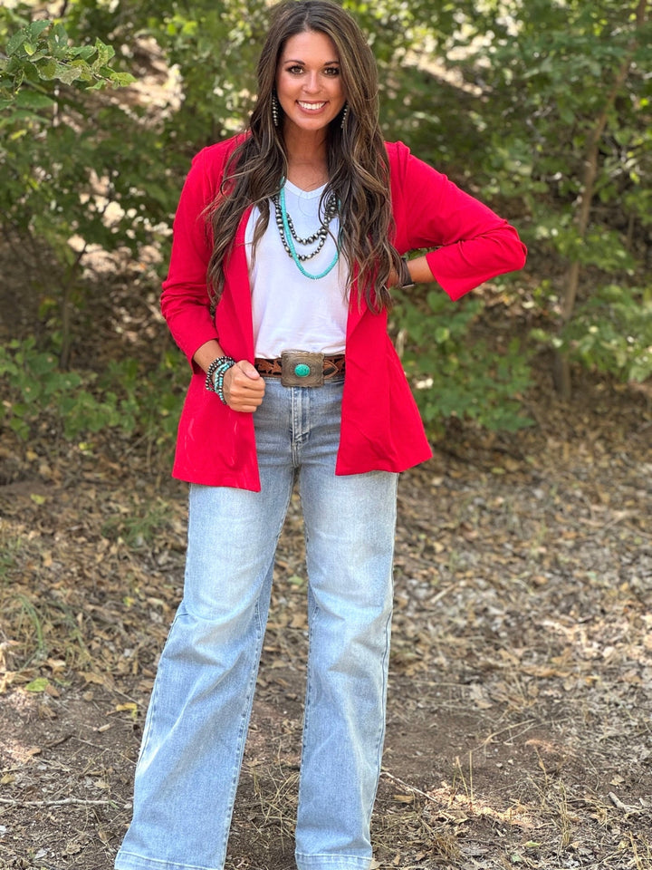 Debbie Red Blazer
