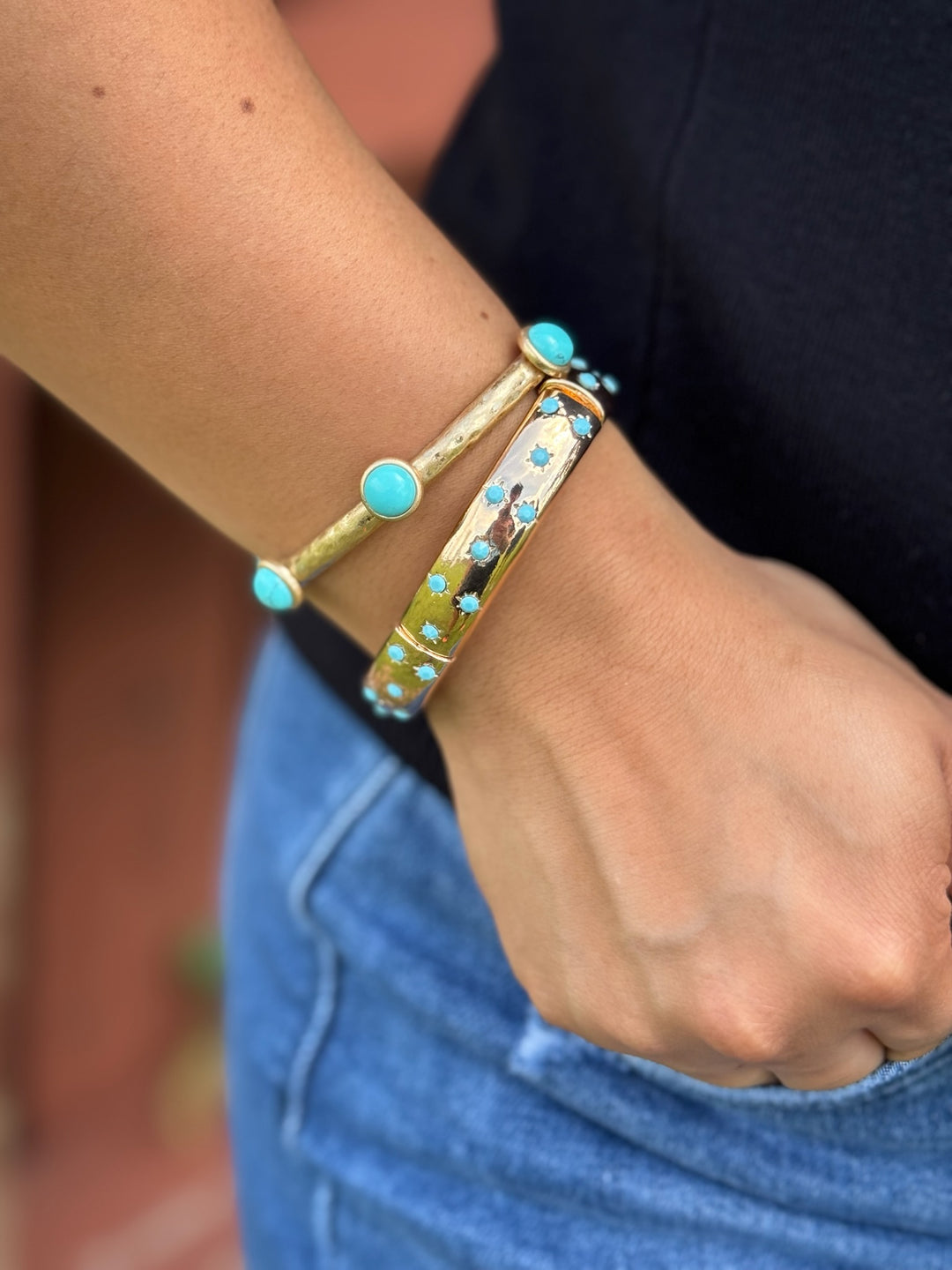 Gilbert Gold & Turquoise Bracelet