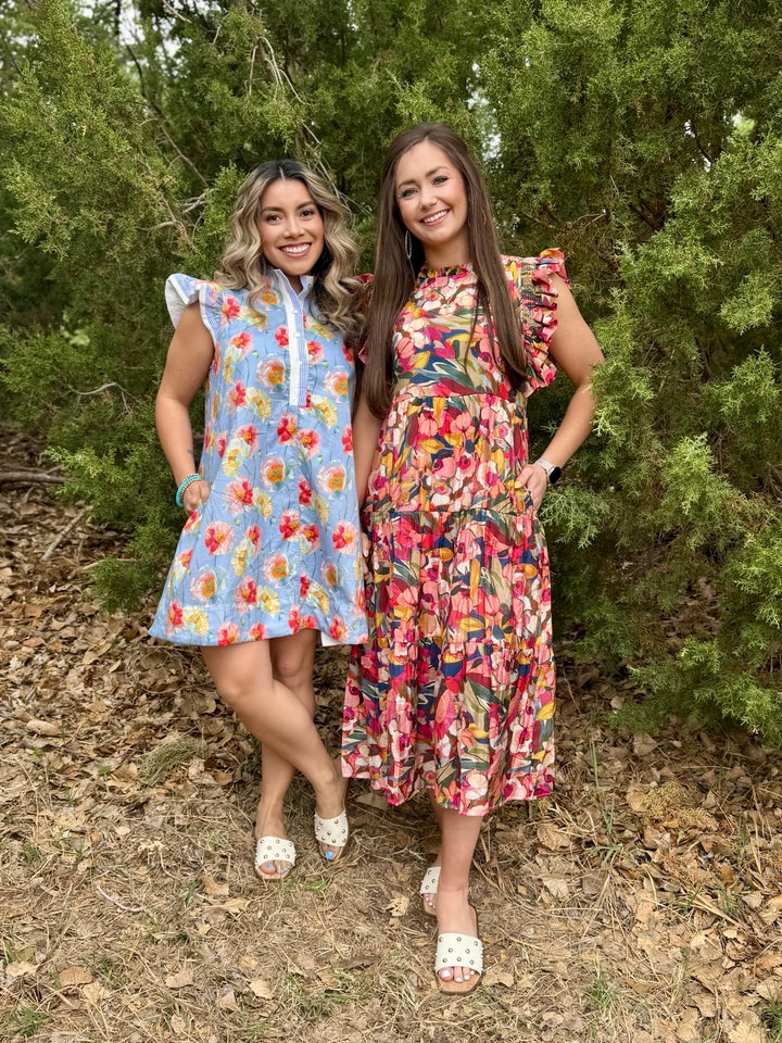 Veronica Floral Midi Dress