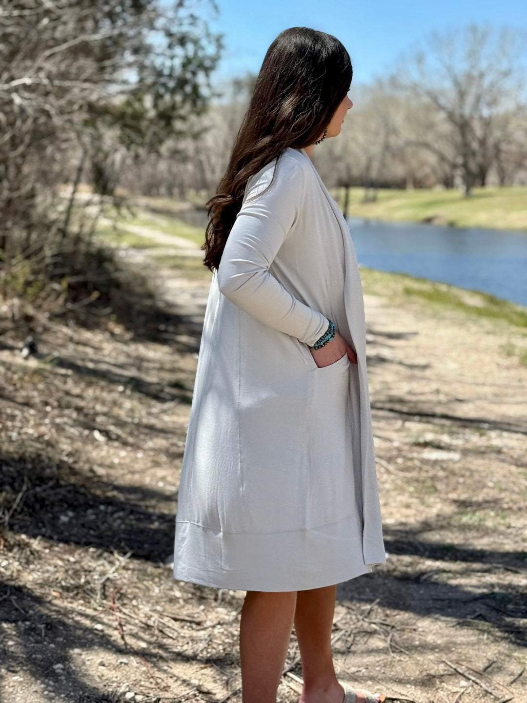 Sherri Pale Grey Cardigan