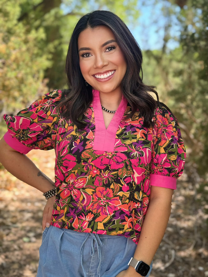 Petal to the Metal Floral Top