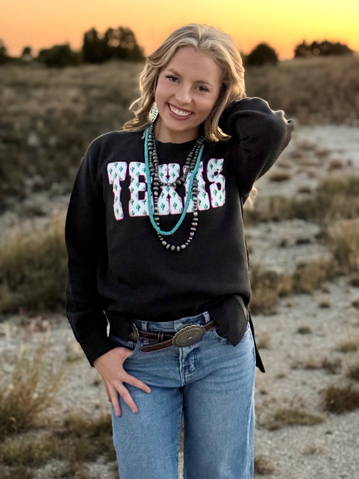 Texas Cactus Sweatshirt by Texas True Threads