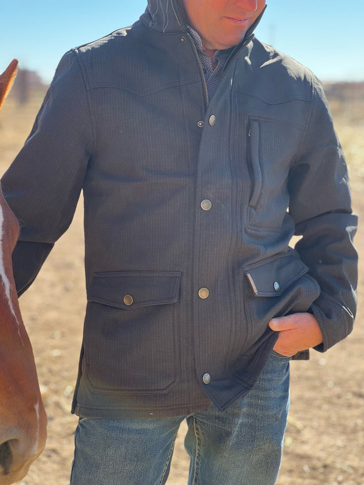 Dax Charcoal Bonded Ranch Coat by Cinch