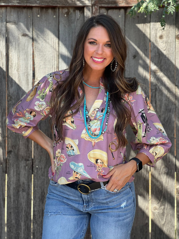 EnCanta Plum Blouse by Sister Mary