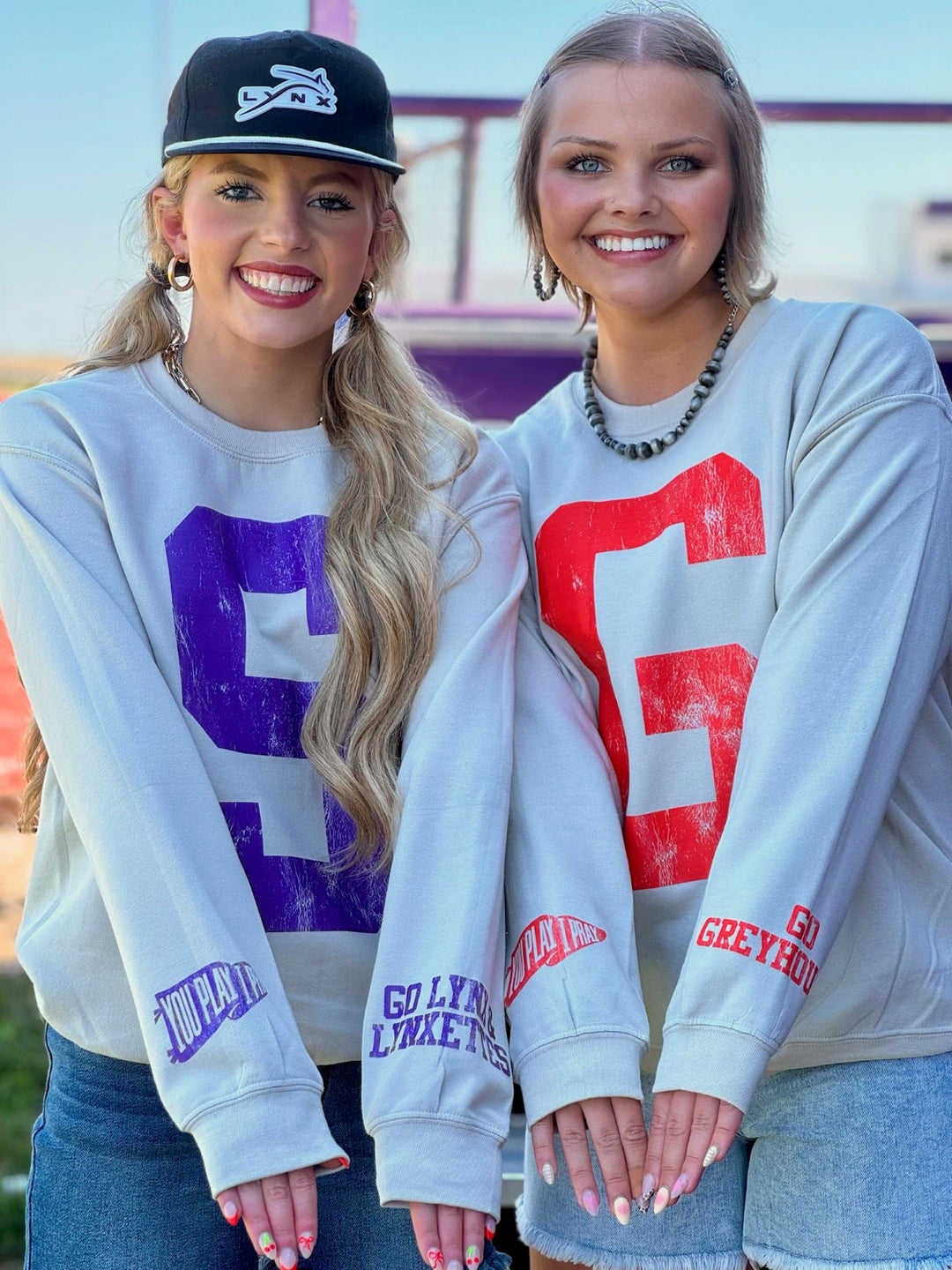 Collegiate Letter Beige Sweatshirt