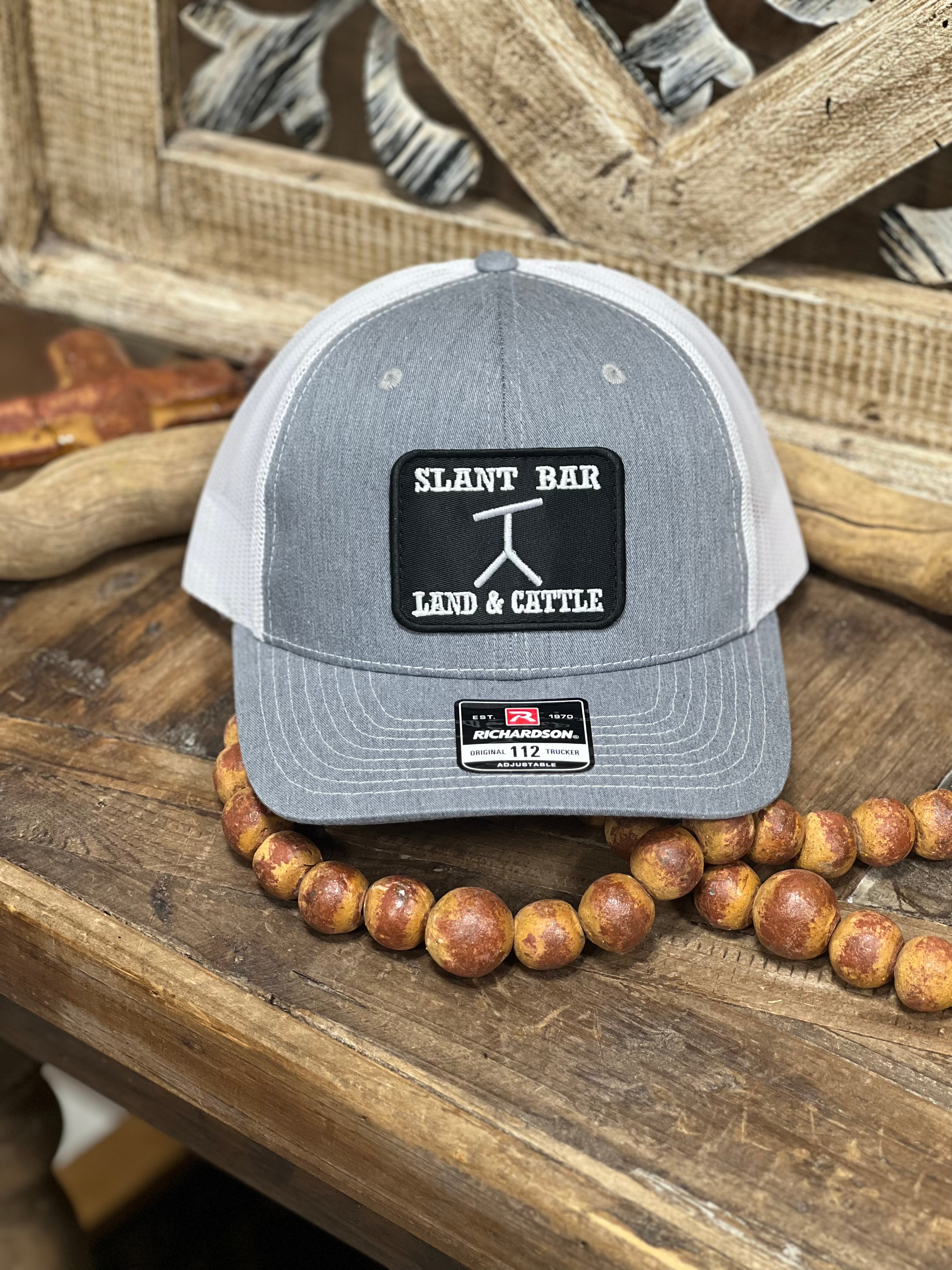 Slant Bar Land Cattle White Mesh Cap