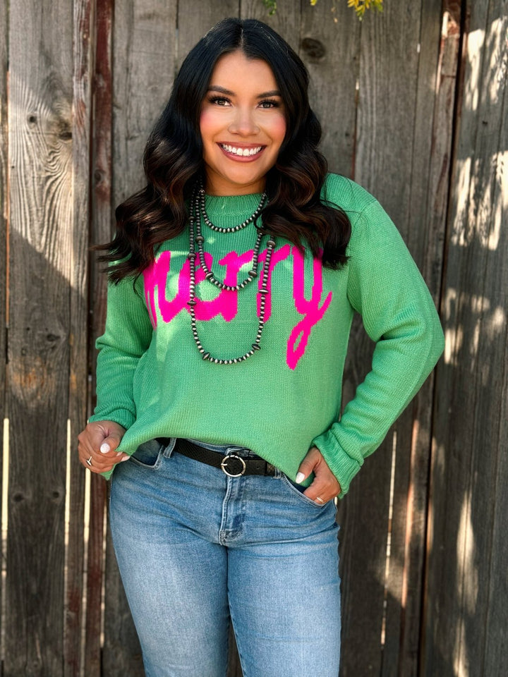 Green Merry Sweater