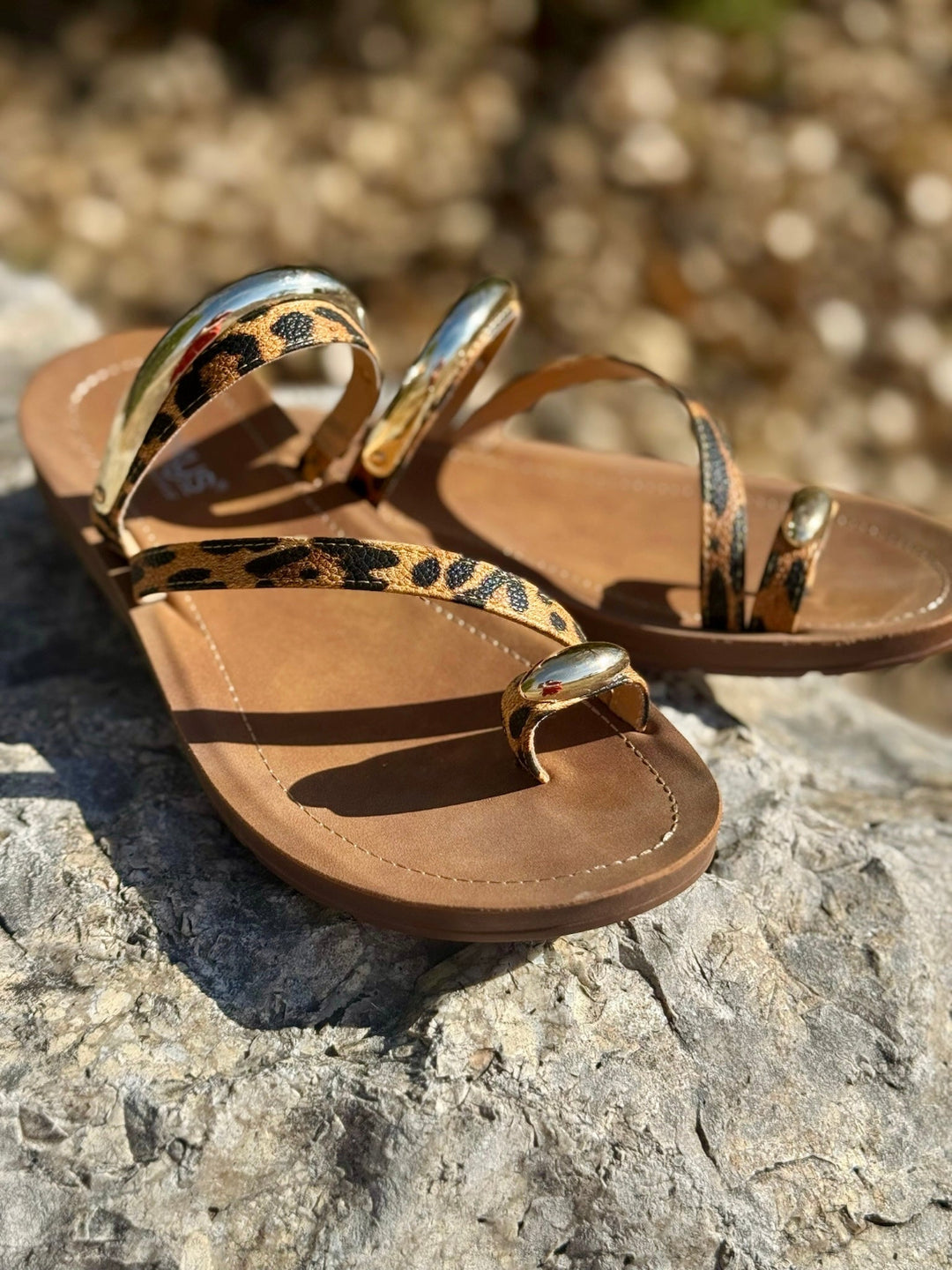 Hit the Strip Leopard Sandal by Corkys