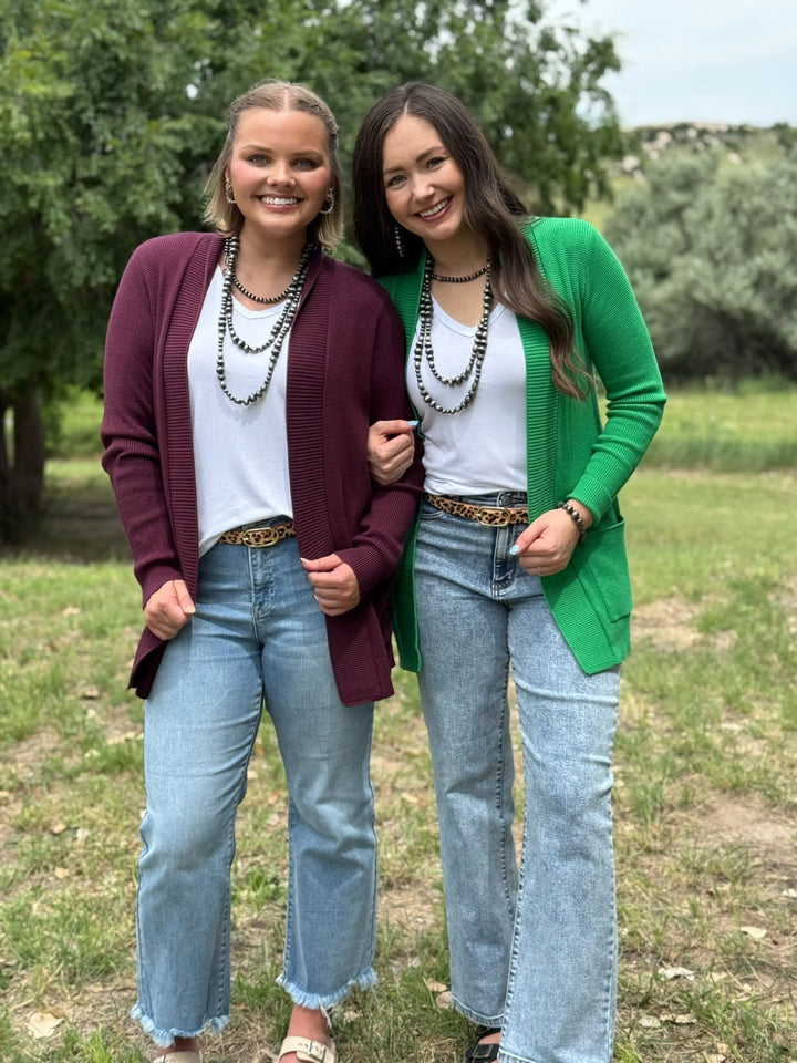 Zora Waffle Knit Cardigan