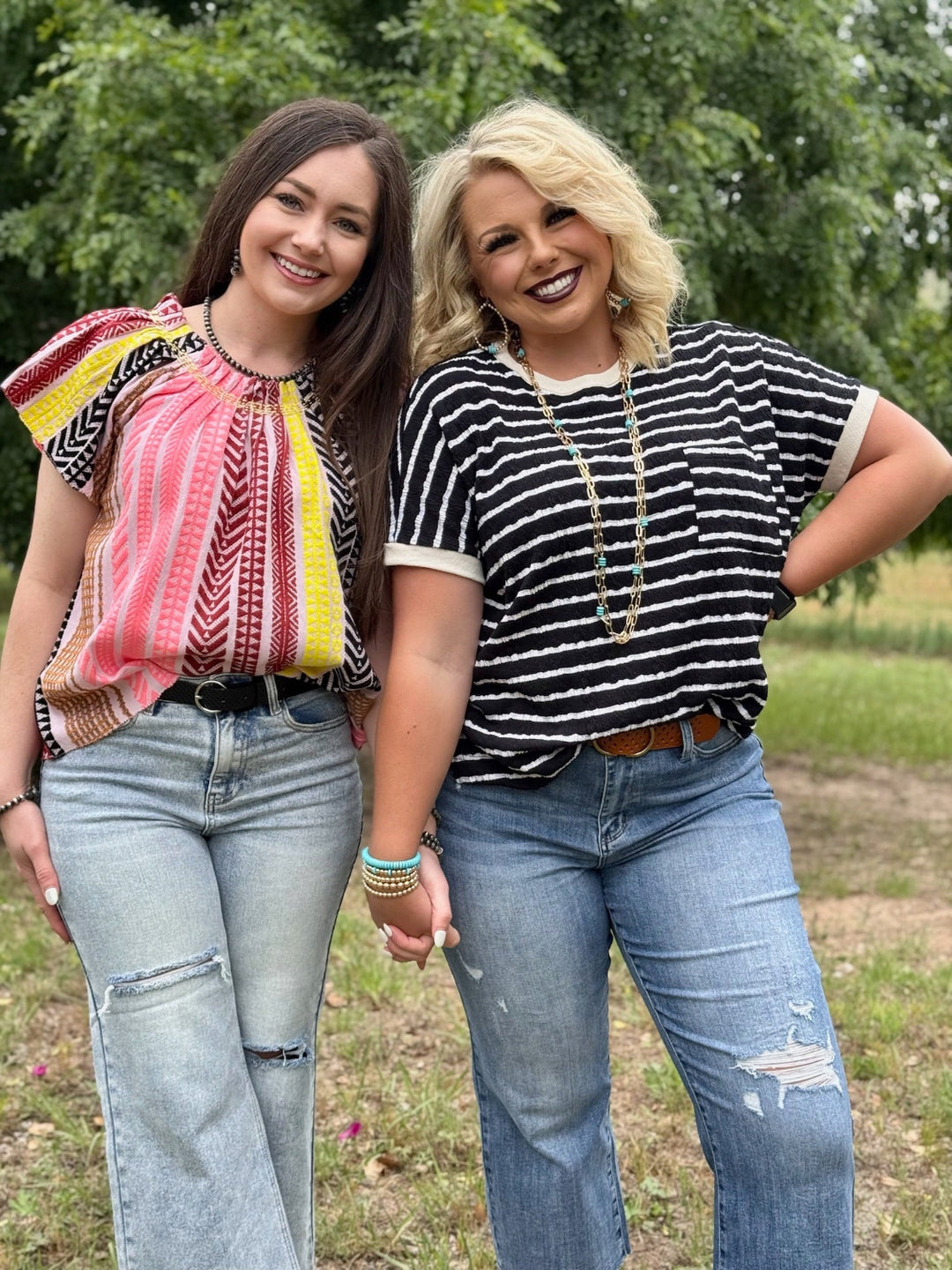 Tribal Pattern Peasant Top by Ivy Jane