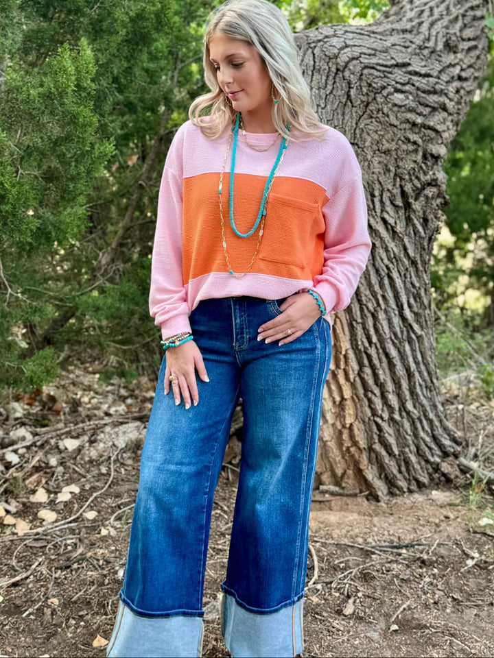 Horizon Pink & Orange Top