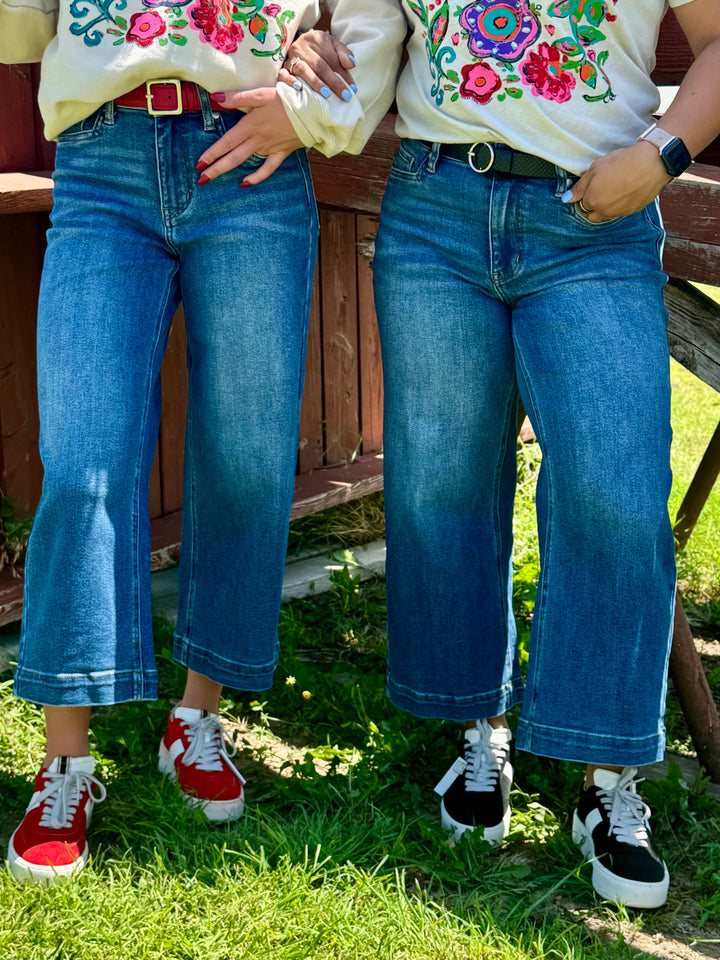 Becky Wide Leg Crop Jean by Judy Blue