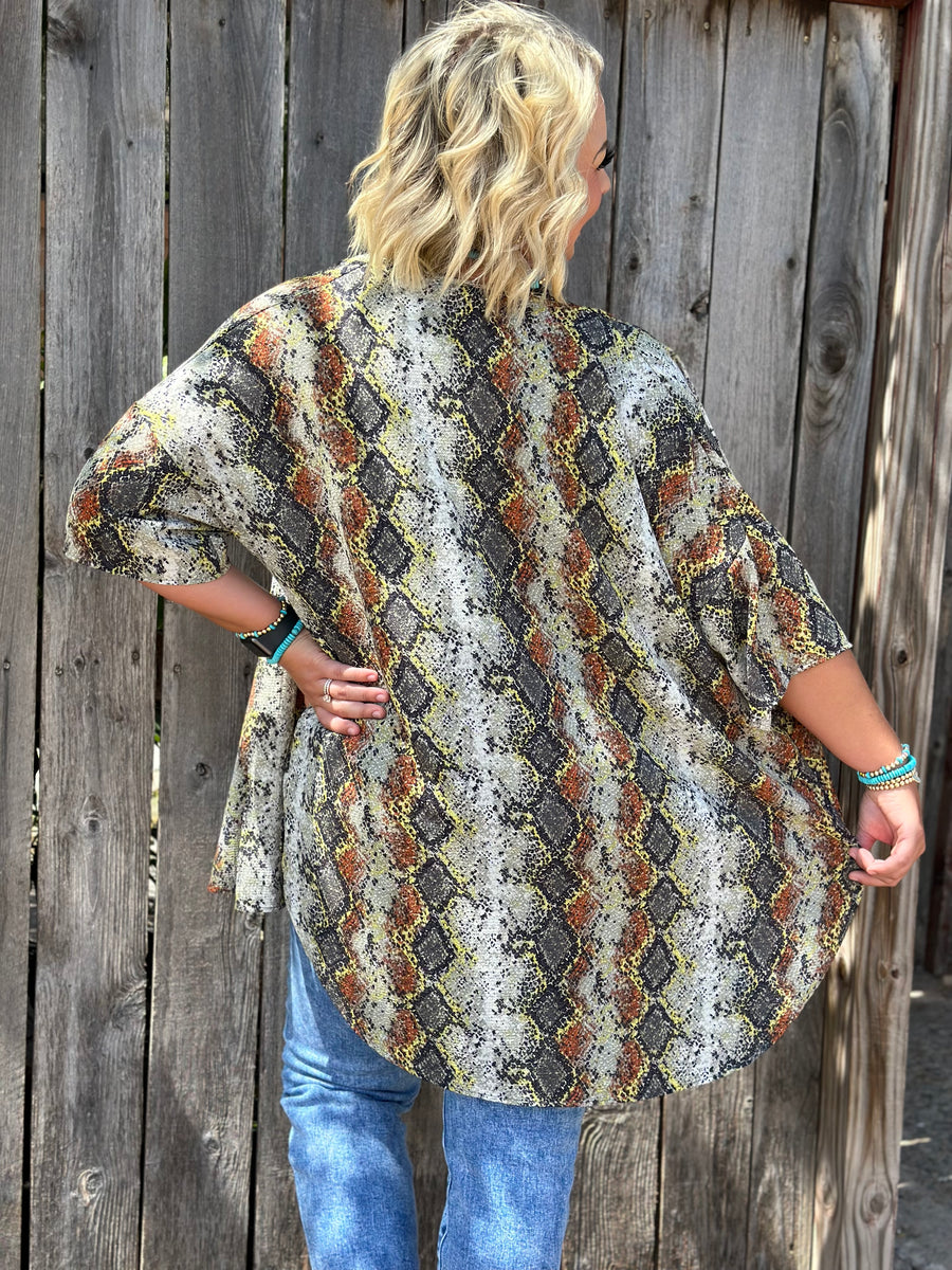 Logan Snakeskin Kimono by Texas True Threads
