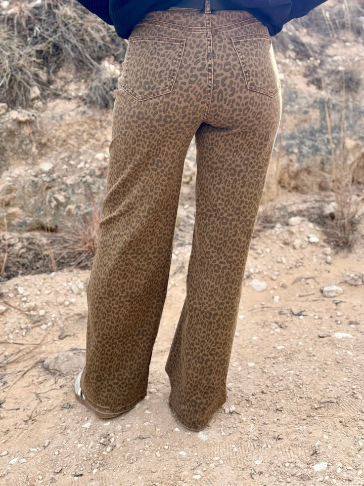 Rhodes Leopard Wide Leg Jean