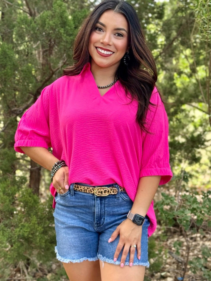 Lovely in Hot Pink Top