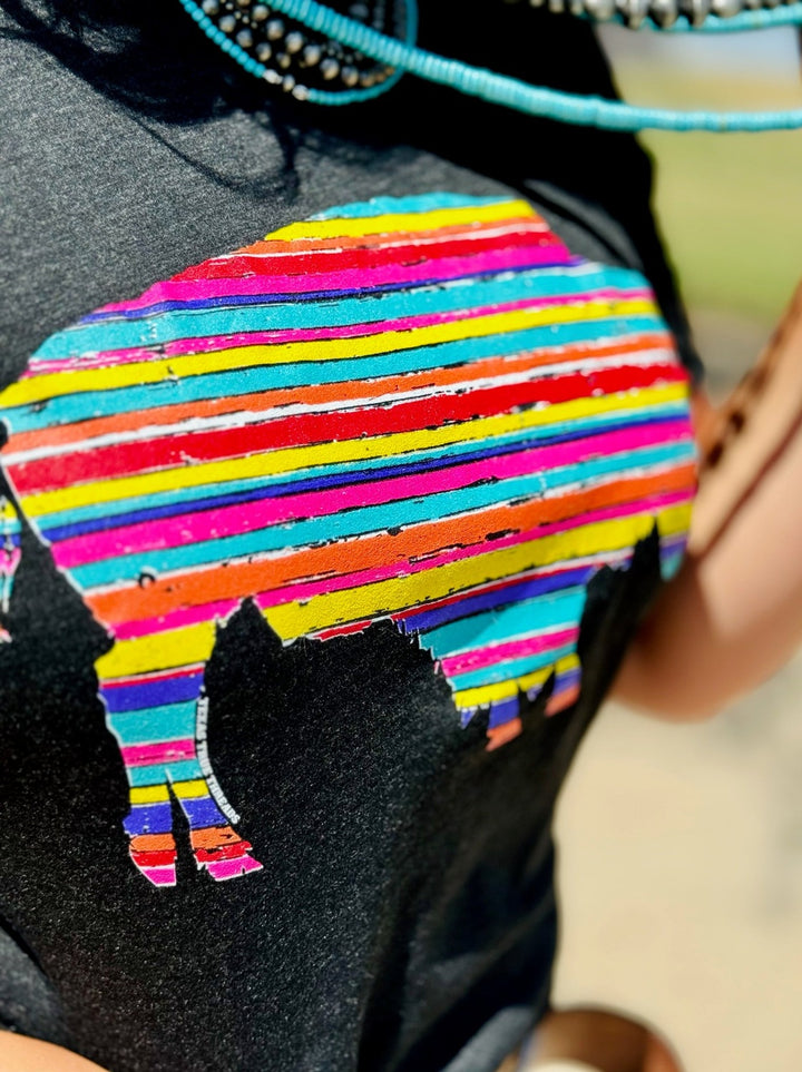 Serape Buffalo Graphic Tee by Texas True Threads