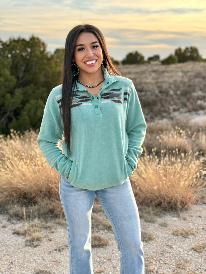 Mint Ladies Fleece Pullover