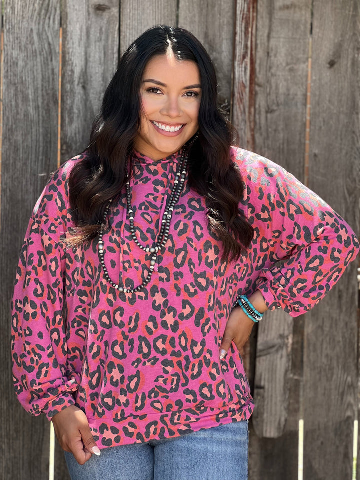 Chelsea Pink Leopard Hoodie